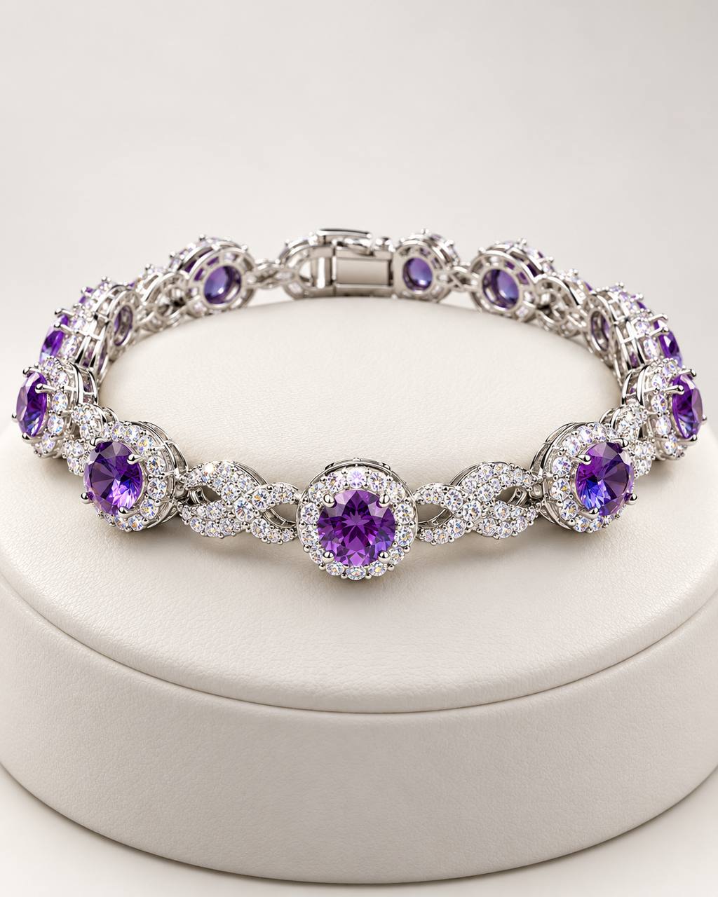 Amethyst Elegance Tennis Bracelet