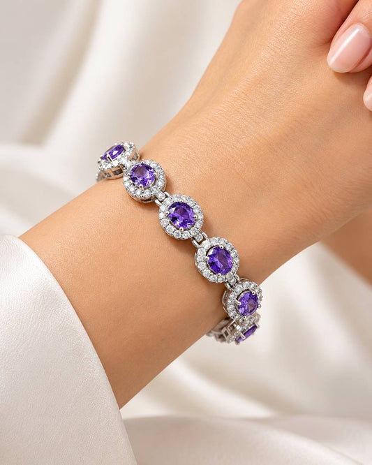 Amethyst Elegance Tennis Bracelet