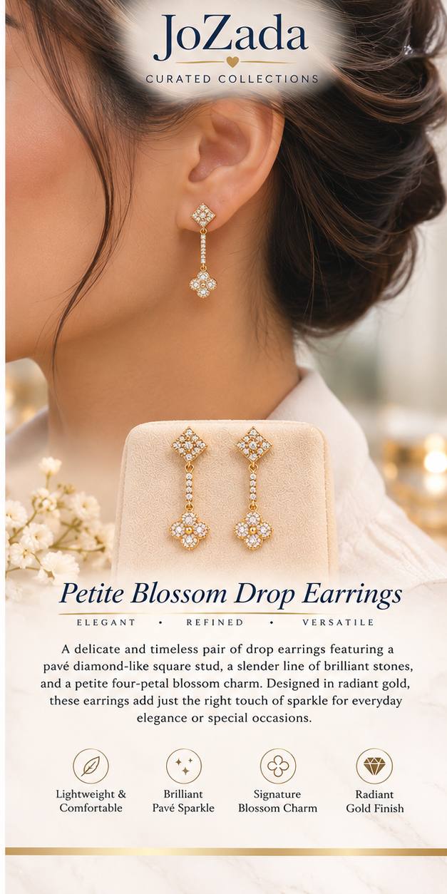 Crystal - Petite Blossom Drop Earrings