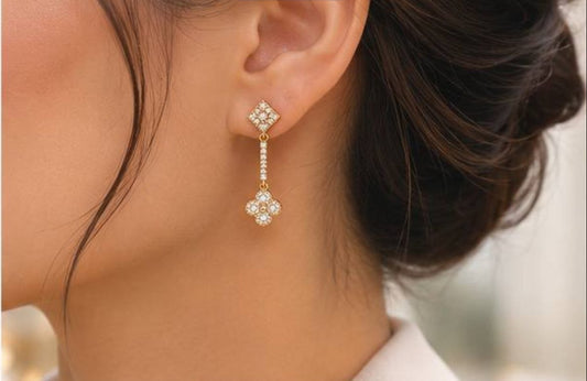 Crystal - Petite Blossom Drop Earrings
